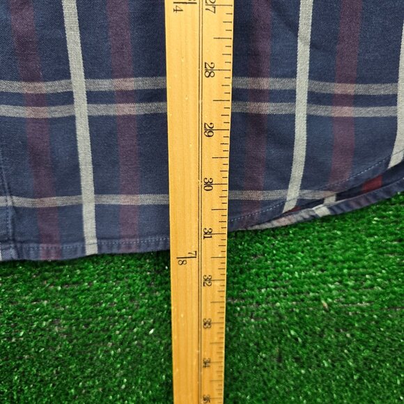 Banana Republic Shirt Mens XL Blue Plaid Button Up Camden Luxe Flannel Preppy - Picture 7 of 10